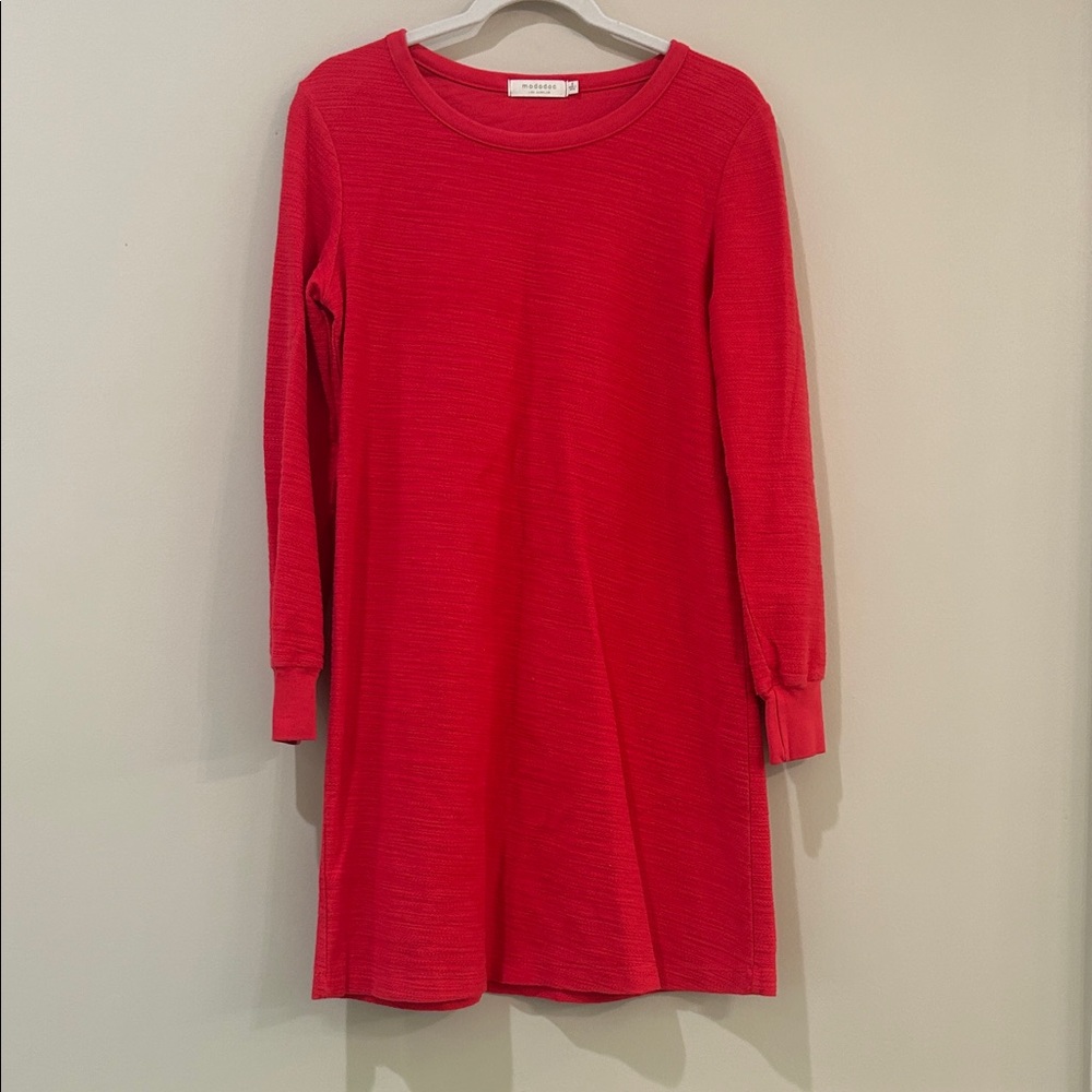 Mododoc Red Long Sleeve Dress